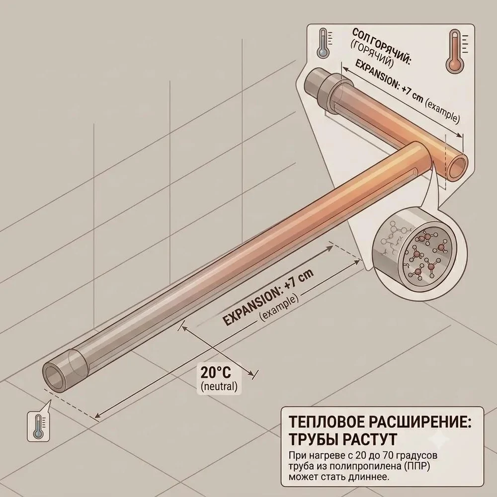 Трубы умеют «расти» от тепла: 